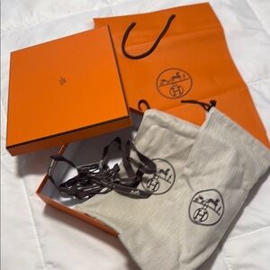 Hermès Orange Gift Box and Dust Bags